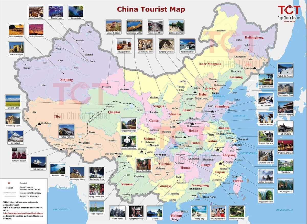 mapa China peak