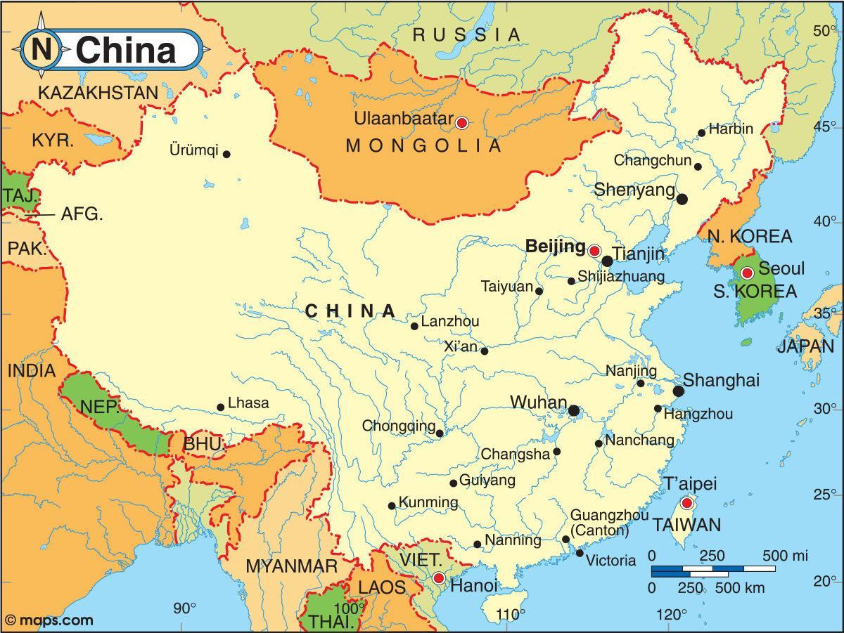 China southern let mapě