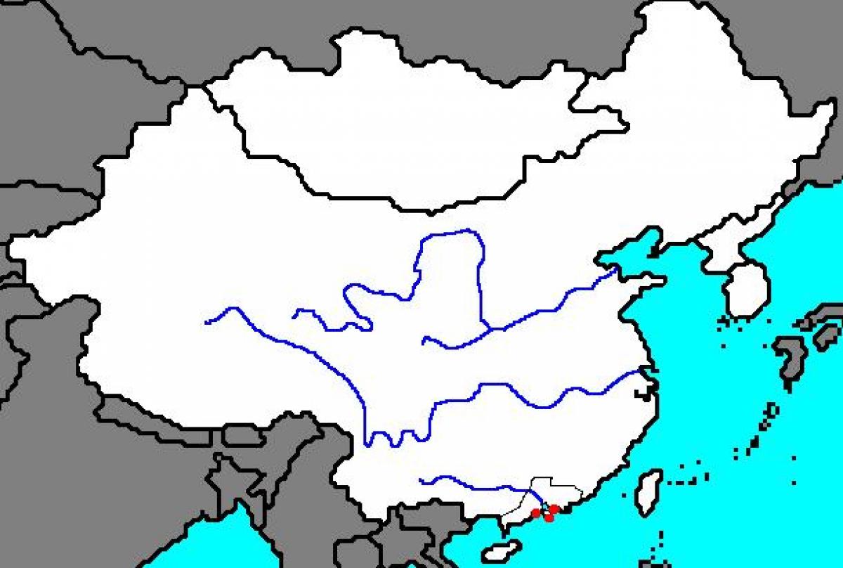 slepá mapa starověké Číny