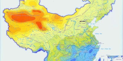 Čína srážek mapě