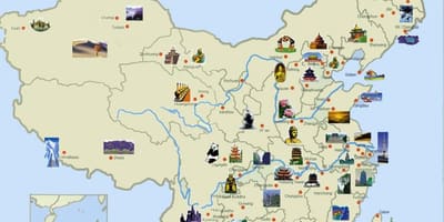 Turistická mapa Číny