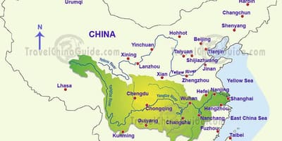 Mapa China yangtze river