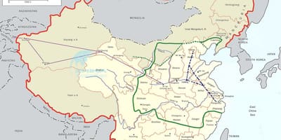 Mapa Číny grand canal