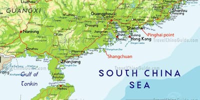China south mapě