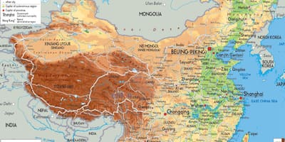 Mapa světa čínské verze