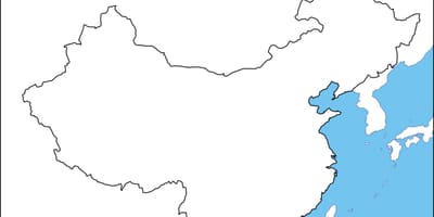 Čína prázdné mapě