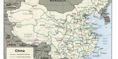 Čína mapa tisk